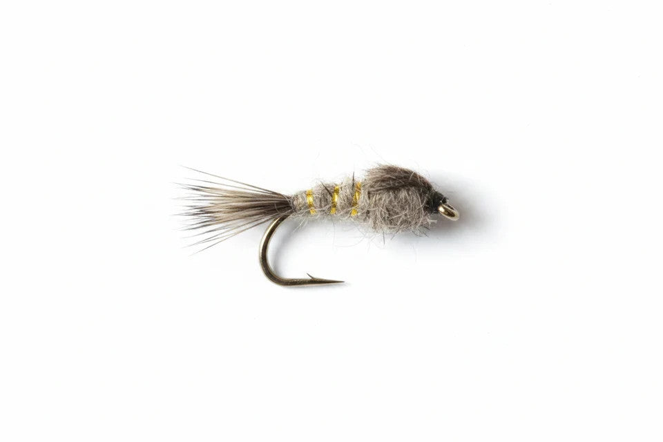 Fly Fishing Flies - Gold Ribbed Hare's Ear Nymphs - 12 Flies