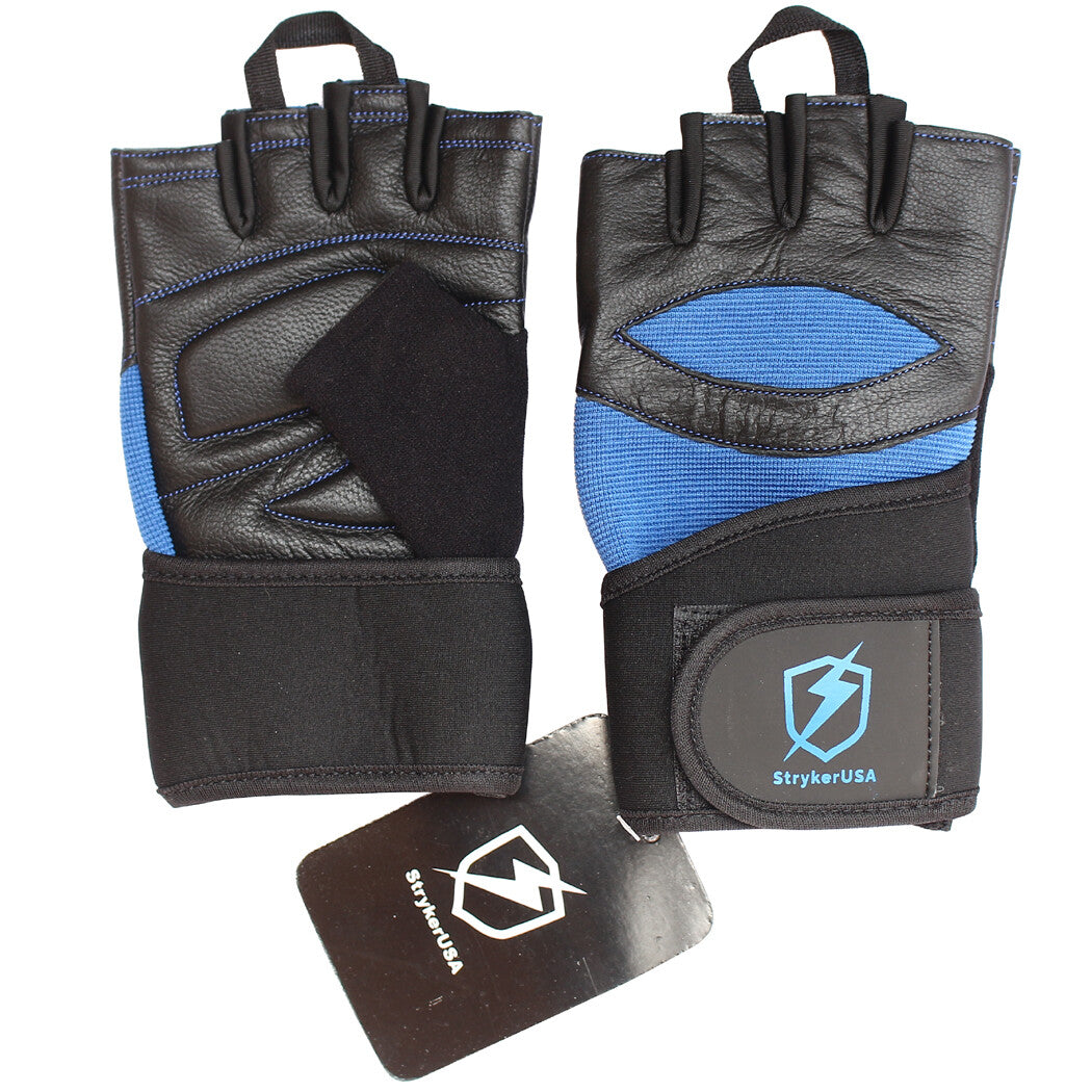 Unisex Leather Fingerless Cycling Gloves with Padded Wrist and Ventilation