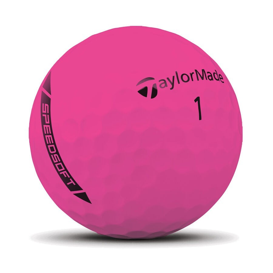 Golf Balls 24 Pack - Pink Soft Feel Distance & Visibility - TaylorMade SpeedSoft
