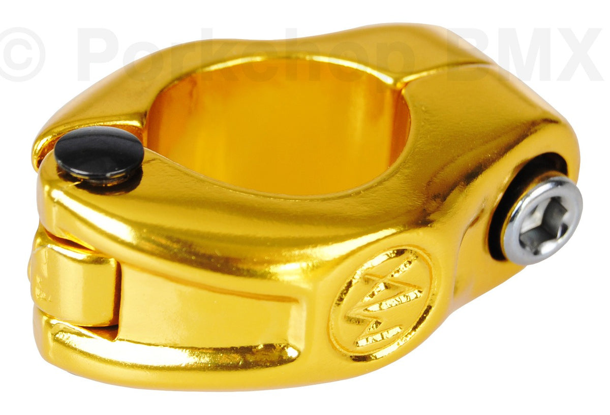 Hinged BMX Seat Clamp 25.4mm Light Gold Bicycle Part