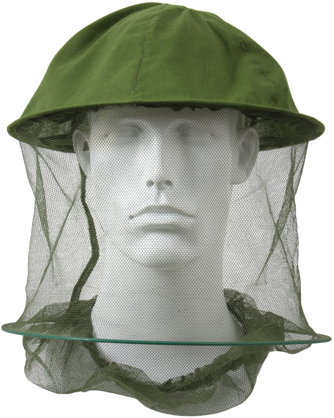Olive Drab Mosquito Head Net Insect Repellent Mesh for Camping Hiking Fishing