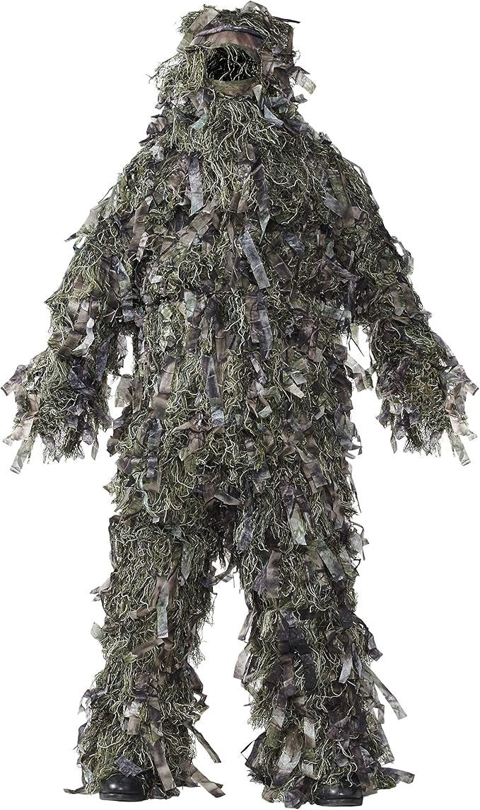 Hunting Ghillie Suit 3-Piece Camouflage Set XL/2XL Woodland Camo