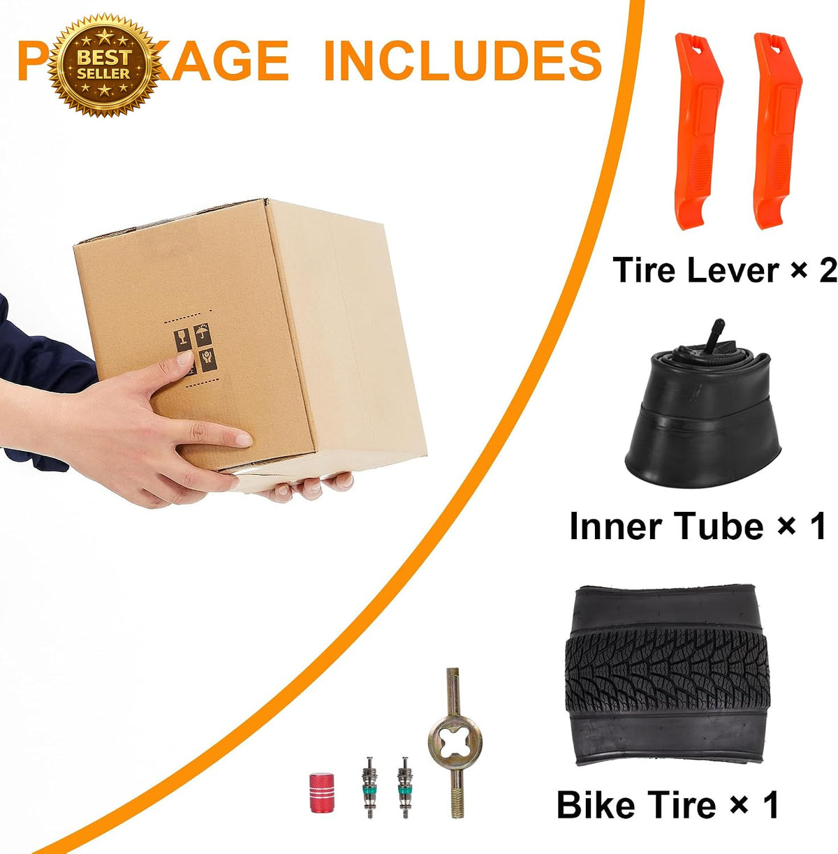 26x4.0 Fat Bike Tire and Inner Tube Set - Mountain & E-Bike Replacement