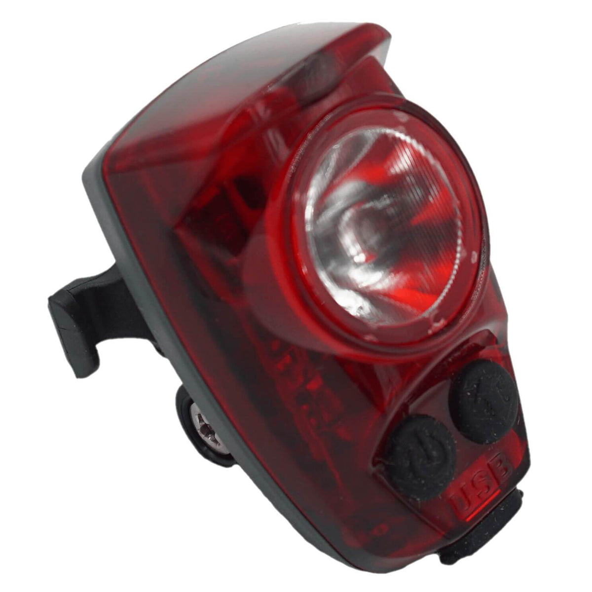 USB Rechargeable Bike Tail Light 200 Lumens Day Visibility Hard Mount