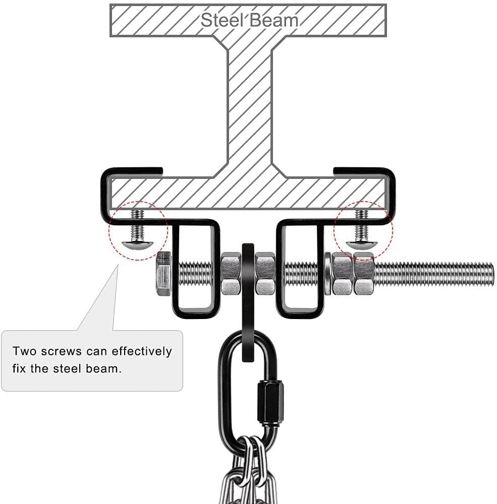 Heavy Duty Punching Bag Hanger with Adjustable Clamp 900LB Capacity