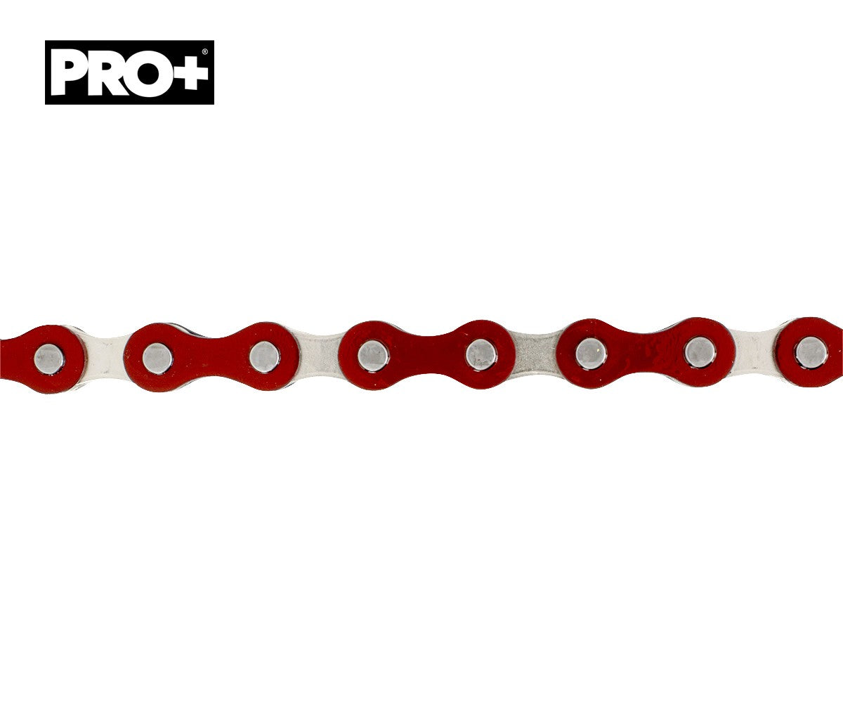Red 1/2 x 1/8 Inch Single Speed BMX Cruiser Bike Chain - 112 Links