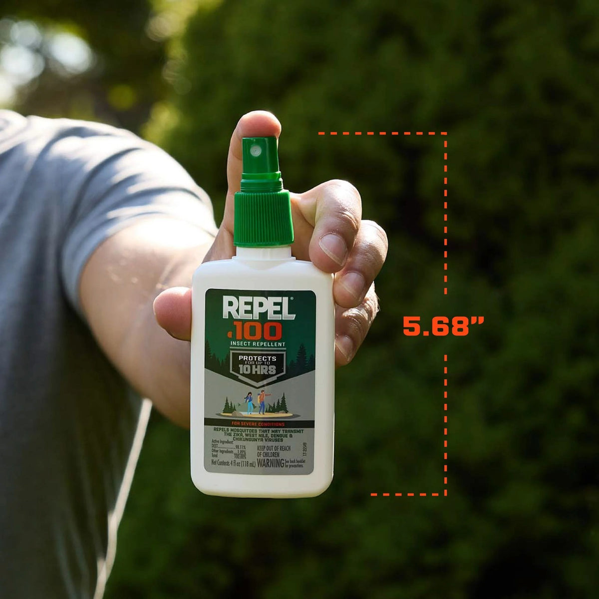 Insect Repellent Spray with DEET - 10-Hour Mosquito and Tick Protection, 4oz Pack of 2