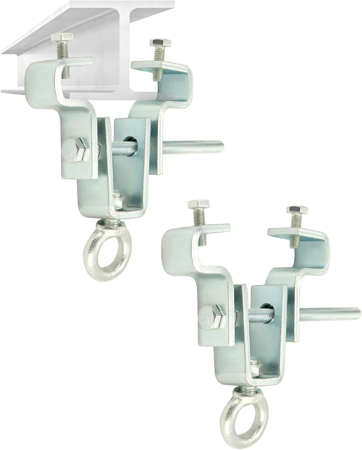 Heavy Duty Adjustable I Beam Hanger Clamp for Punch Bags - 2 Pack