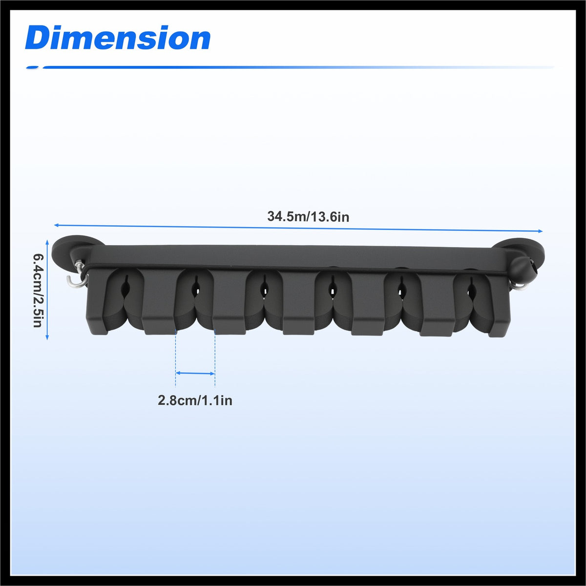 Magnetic Fishing Rod Holder Set with Elastic Rope - 6 Rod Storage for Boat Truck Pickup