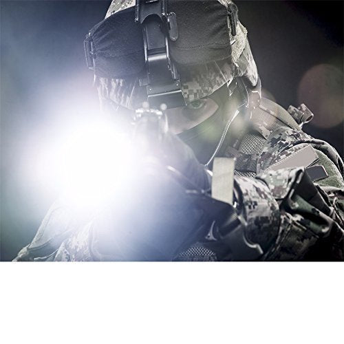 LED Tactical Flashlight 5 Modes Zoom Focus High Power 2 Pack
