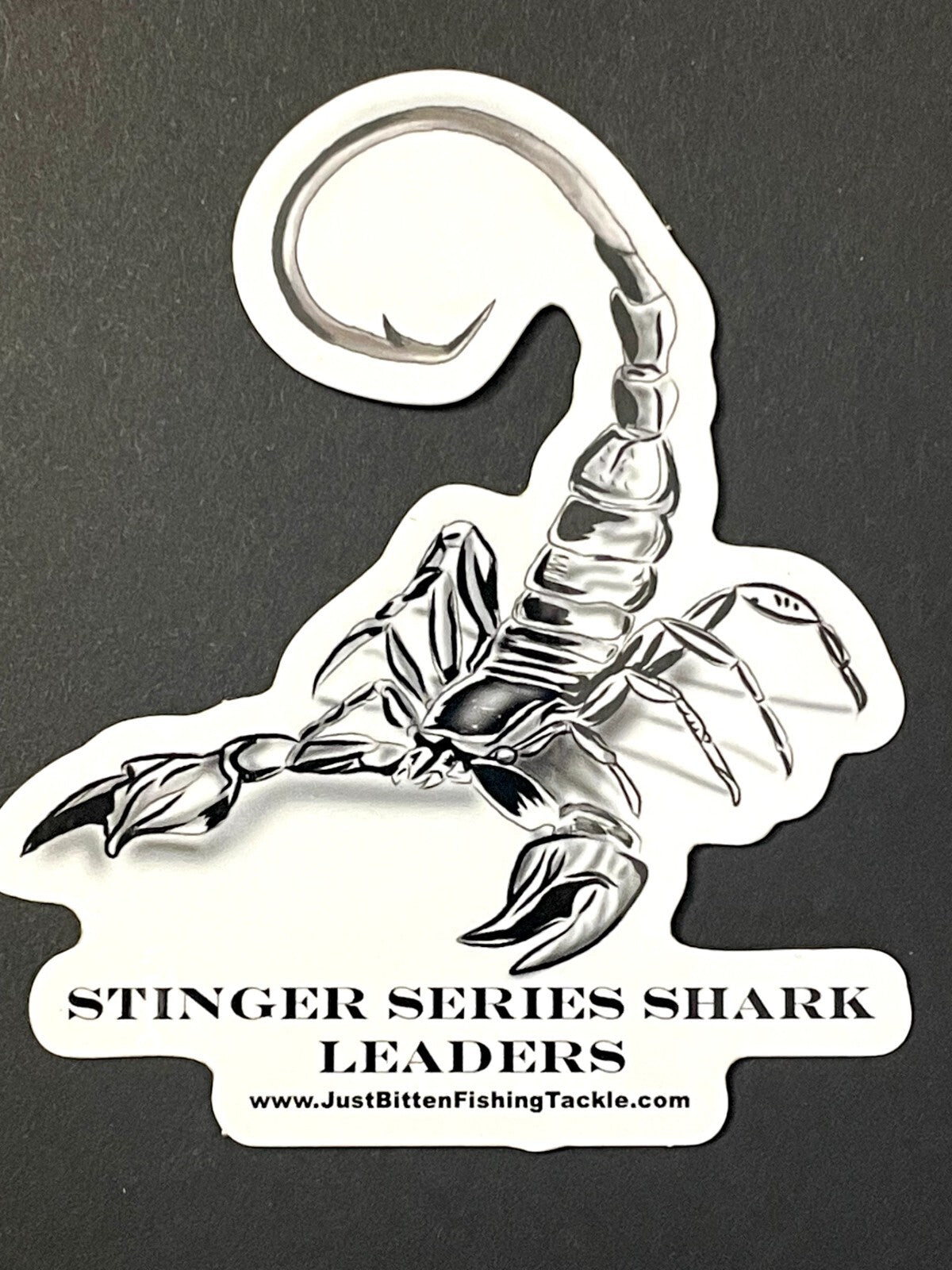 Fishing Sticker - Shark and Scorpion Leaders with Hook - 3.5 Inch Decal