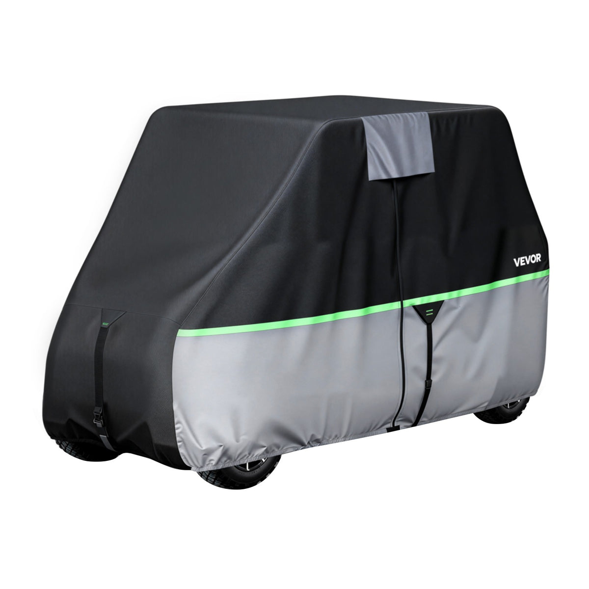 Golf Cart Cover Full Enclosure for 2+2/4 Passenger Carts - Durable 600D Oxford