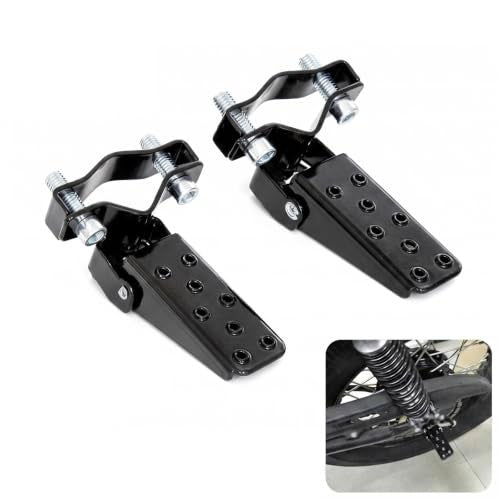 Heavy Duty Steel Folding Motorcycle Foot Pegs - Rustproof Rear Passenger Support