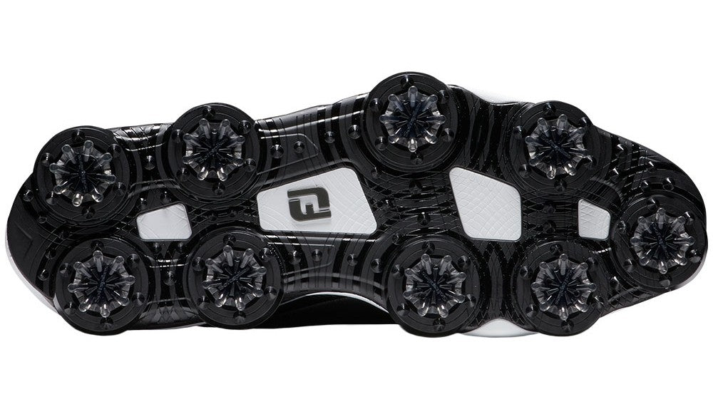 Men's Golf Shoes Tour Alpha Performance Spikeless Black White Silver