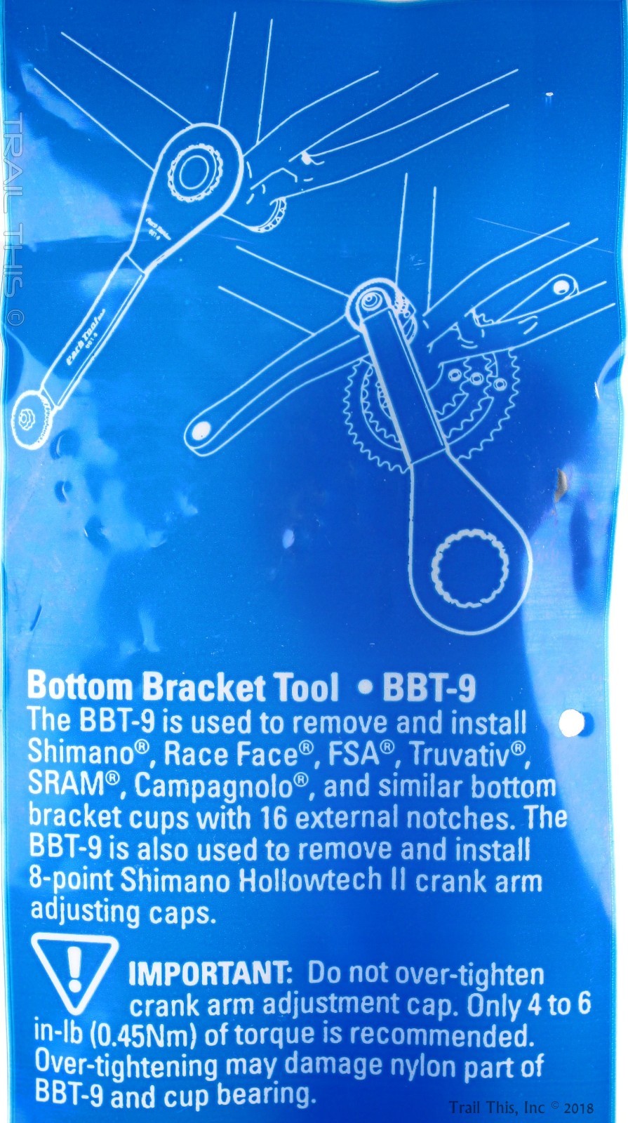 Bike Bottom Bracket Tool for Shimano Hollowtech II 16-Notch 44mm - Park Tool BBT-9