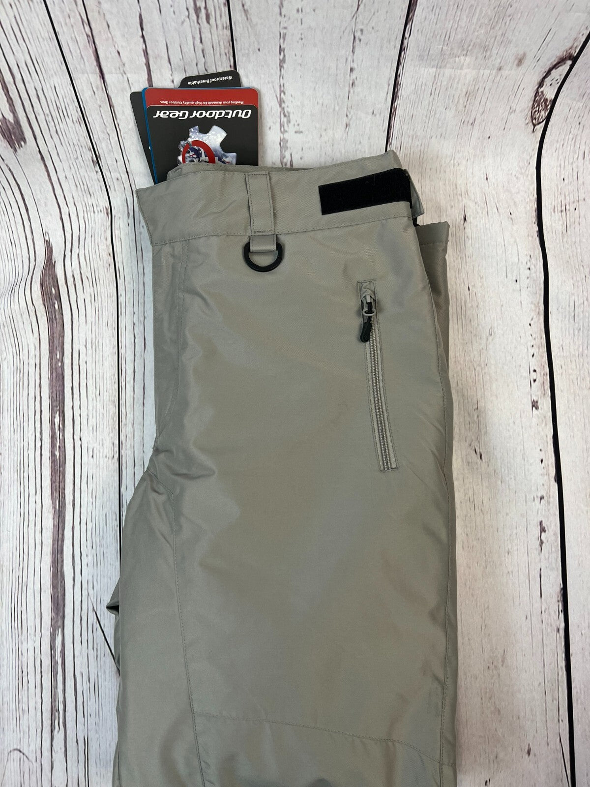 Men's Ski Pants Waterproof Snow Pants Winter Outerwear Grey Large