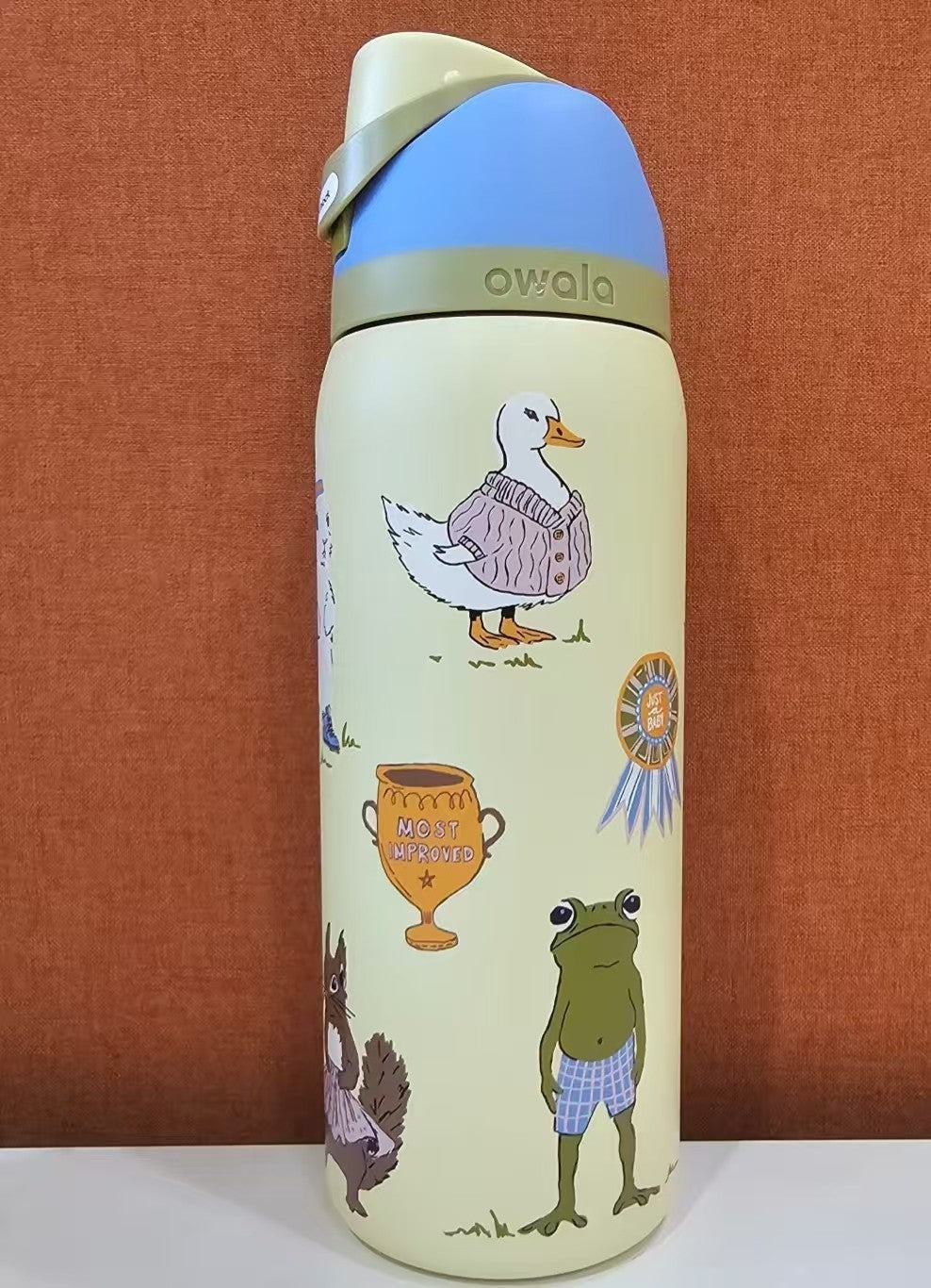 32oz Stainless Steel Water Bottle with Straw - Vibrant Yellow, BPA-Free, Outdoor & Sports Hydration