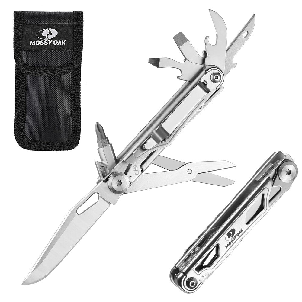 12-in-1 Multitool Pocket Knife Stainless Steel Outdoor Survival Tool