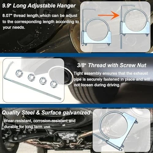Heavy Duty Exhaust Clamp with Hanger for 5 Inch Exhaust Pipe