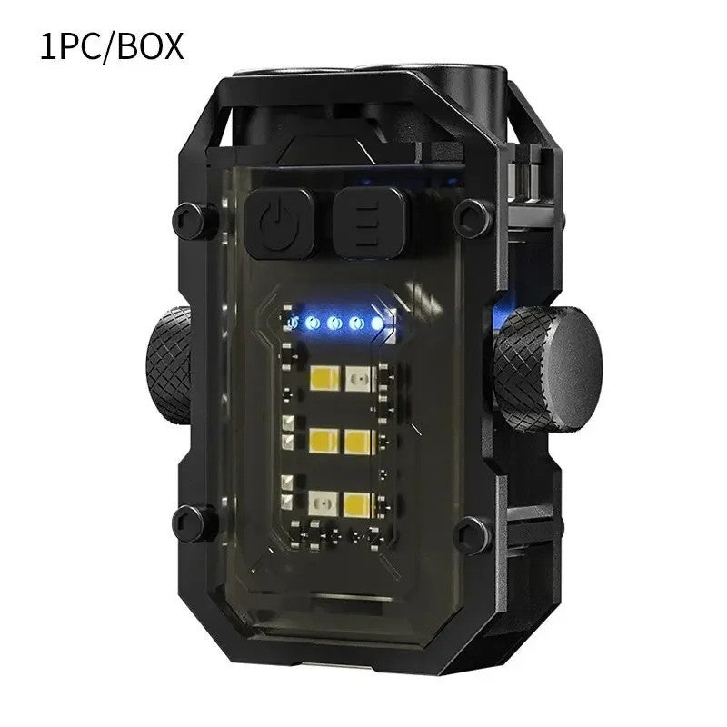Rechargeable Mini COB Keychain Flashlight - Compact Pocket LED Torch for Emergency & Outdoor Use