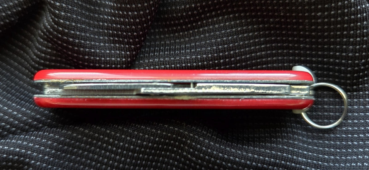 Swiss Style Keychain Pocket Knife with 5 Tools, Compact and Lightweight