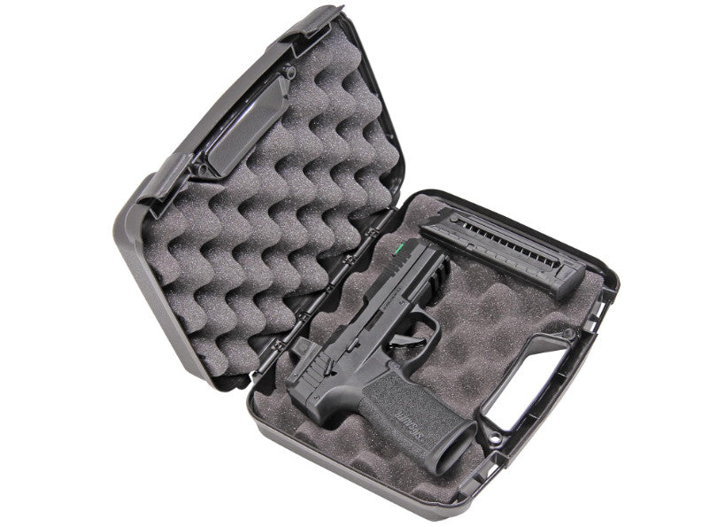 Pistol Hard Case with Foam Lockable Storage for Revolvers & Semi-Autos