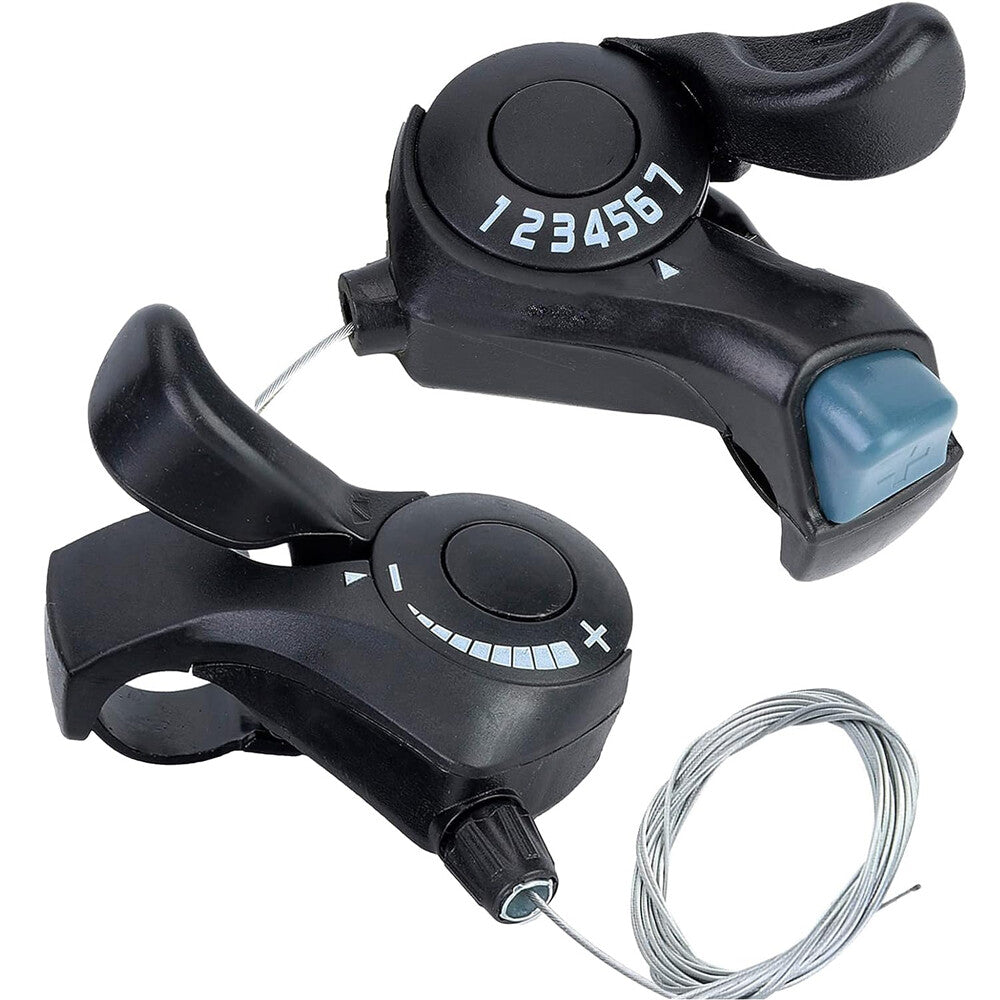 Bike Shifter Set 3x7 Speed MTB Mountain Road Bicycle Thumb Gear Shift