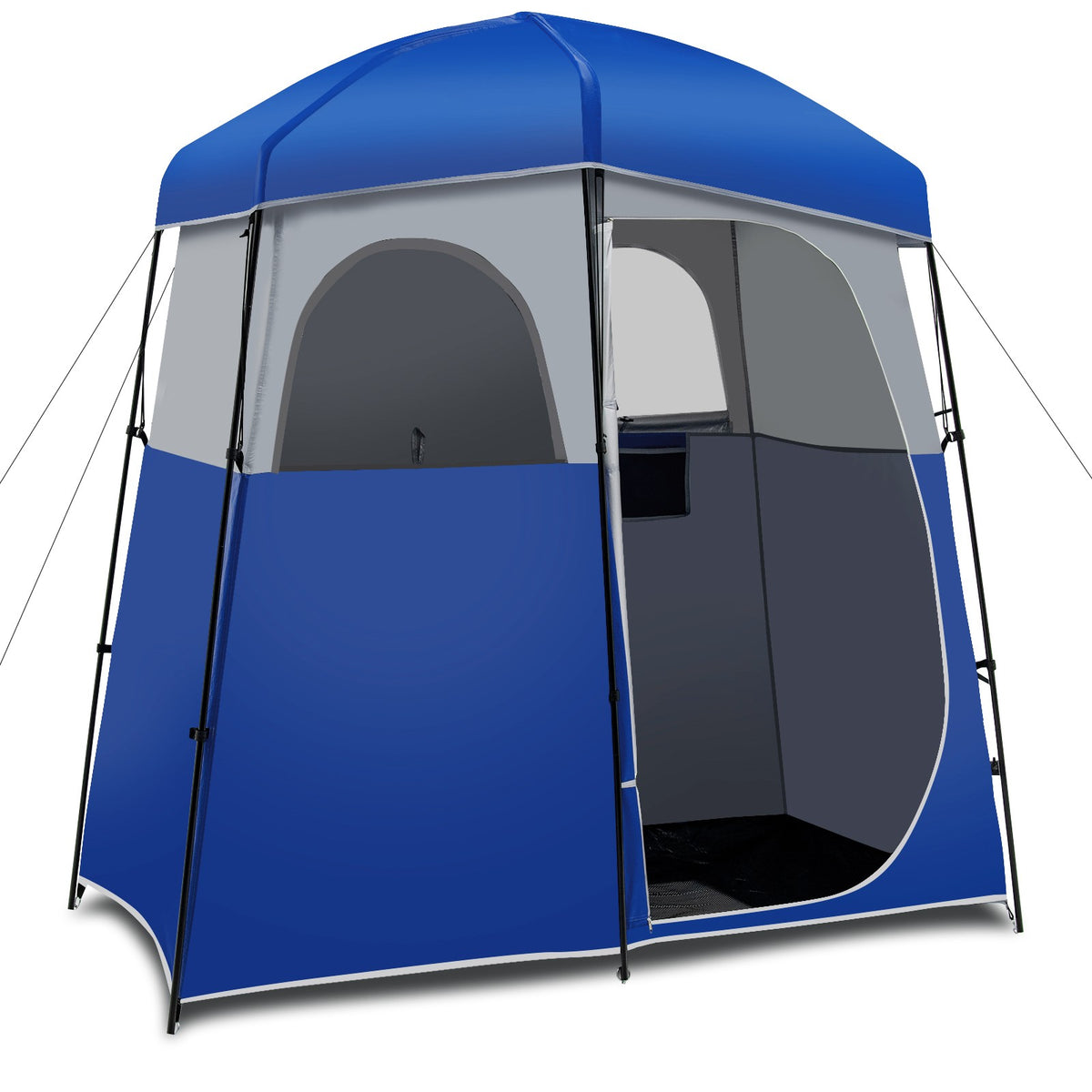 Double Room Camping Shower Tent with Storage Bag - Waterproof & Oversized