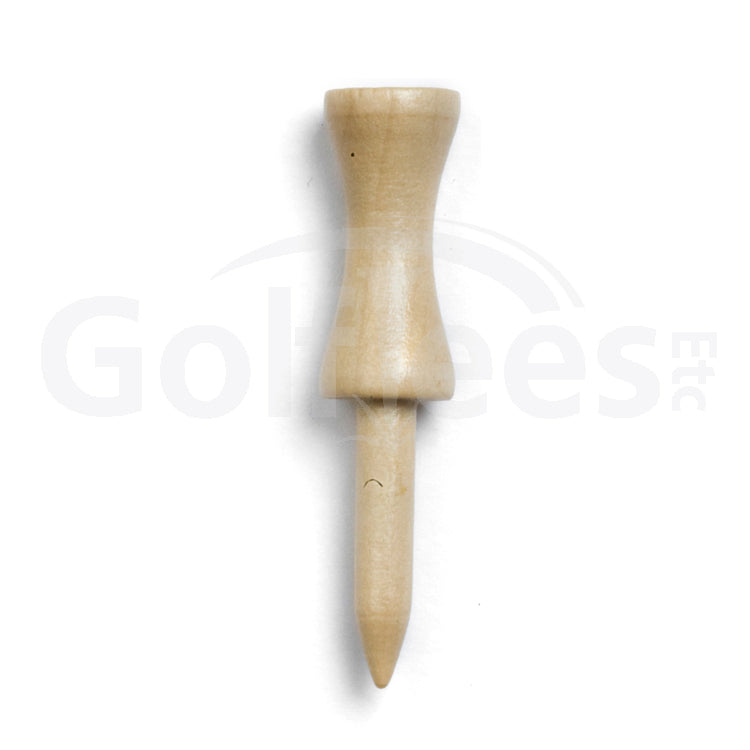 100 Pack 2-Inch Step Down Golf Tees - Natural Wooden Tee for Consistent Shots