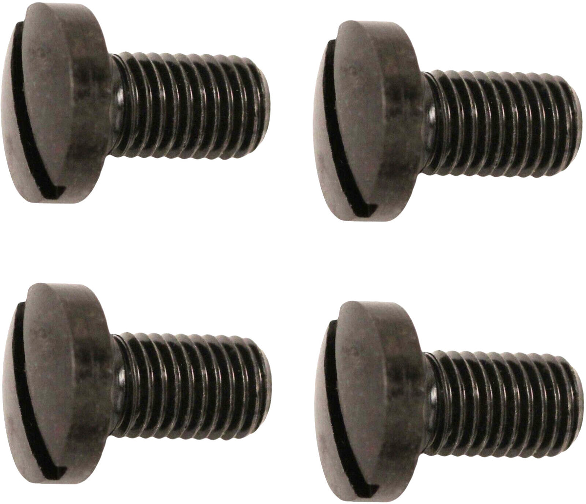 1911 Full Size Gun Grip Screw Set - Black Steel 4-Pack for Pistols
