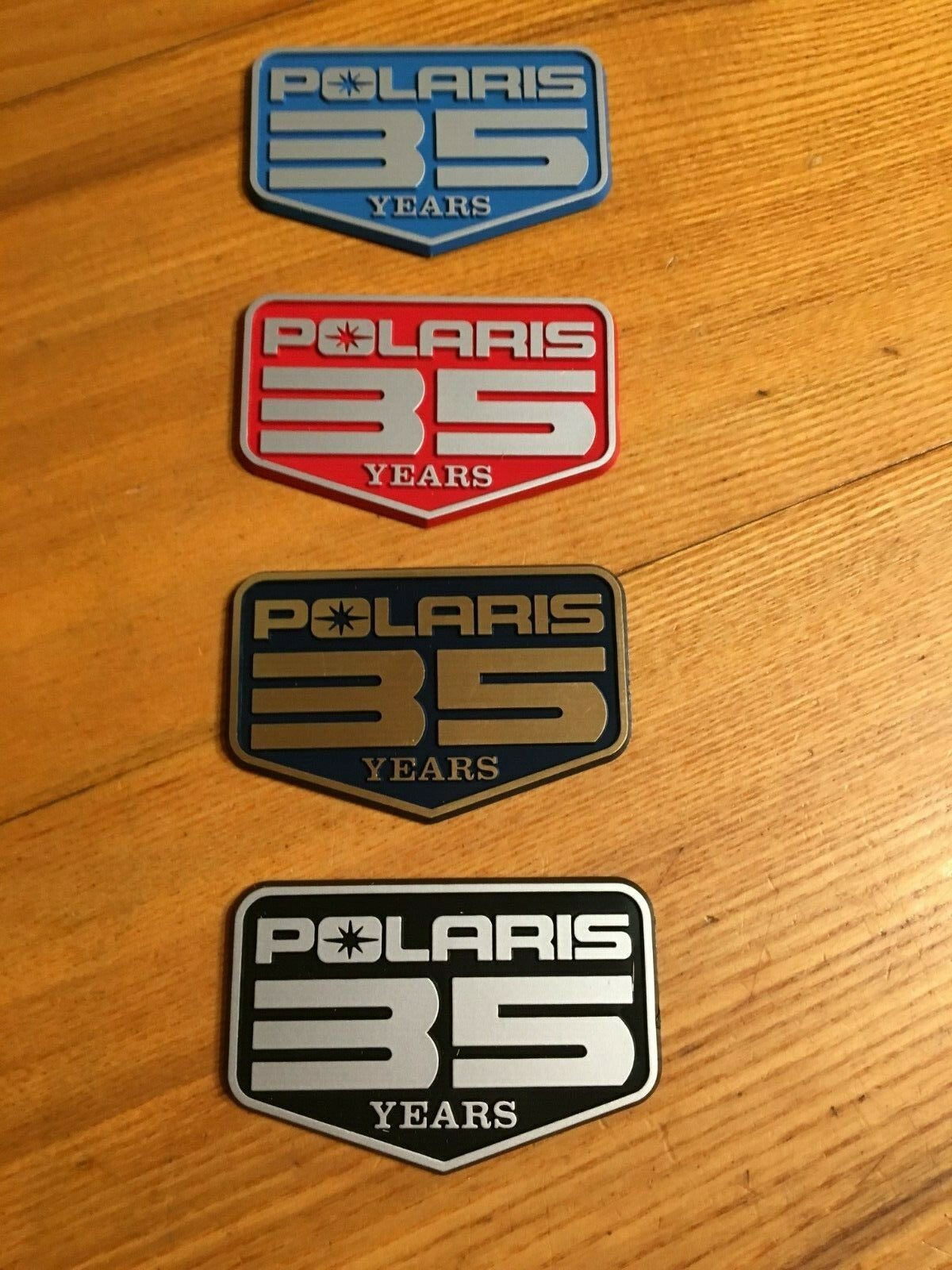 Vintage Polaris Hood Emblem Lot - 35 Years Classic Badge Collection