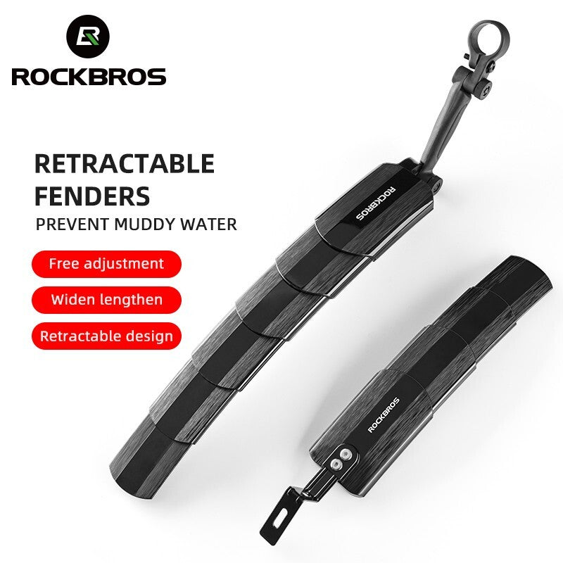 Retractable Bike Fender Set - Front and Rear Mudguards for Cycling