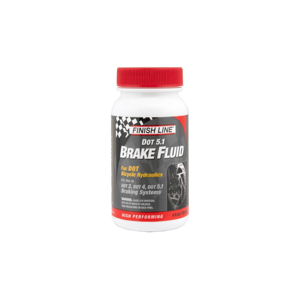 Finish Line DOT 5.1 Brake Fluid - 4oz Bicycle Hydraulic Brake Fluid