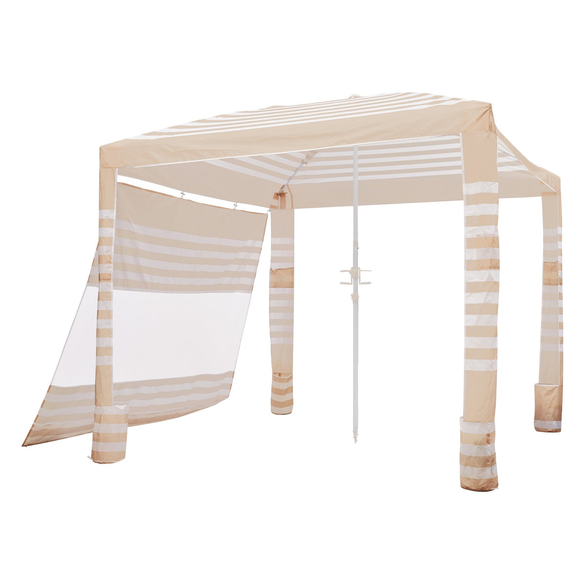 8x8 ft Beach Cabana Canopy with Sidewall - UPF 50+ Shade Shelter Tent