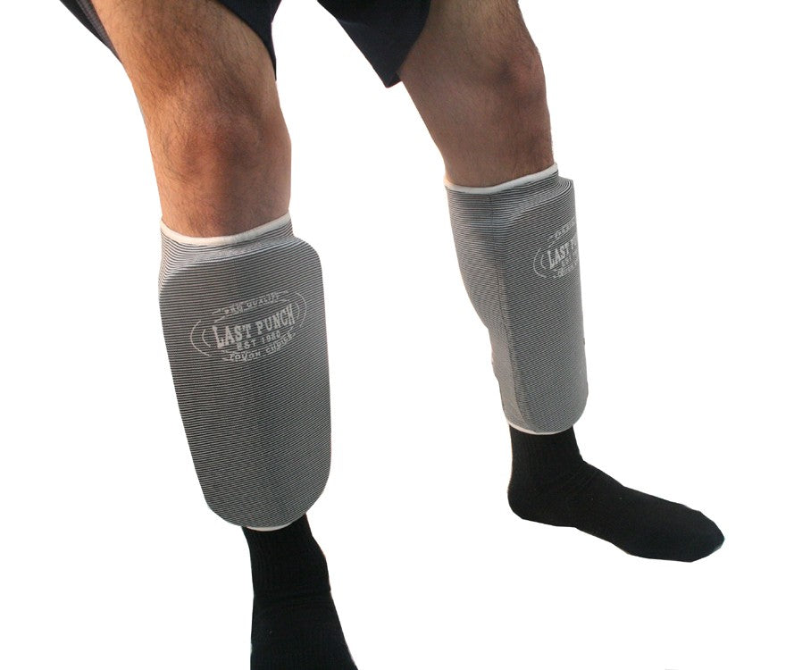 MMA Shin Guards Gray Large Size Professional Martial Arts Protective Gear