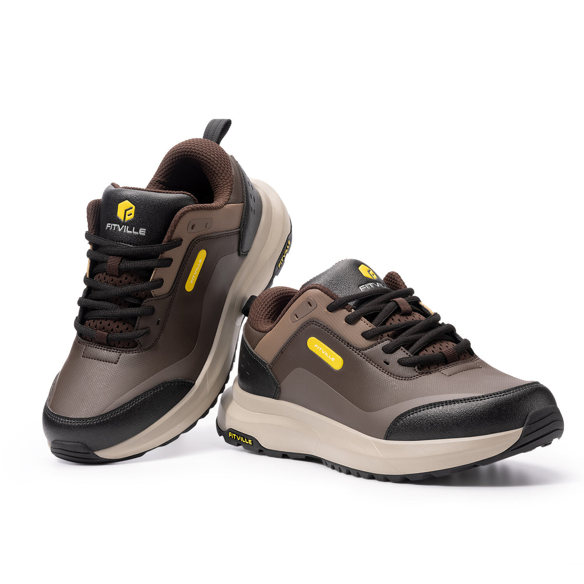 Men's Hiking Shoes Waterproof Wide Fit Outdoor Walking Sneakers