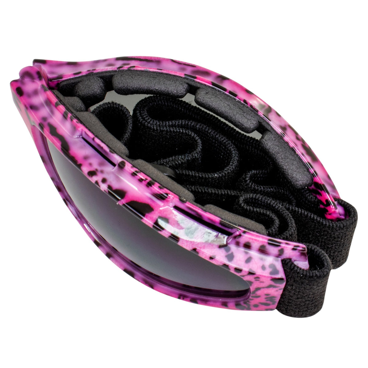 Ski Goggles with Smoke Tint Lens & Animal Pattern Frame - UV400 Protection