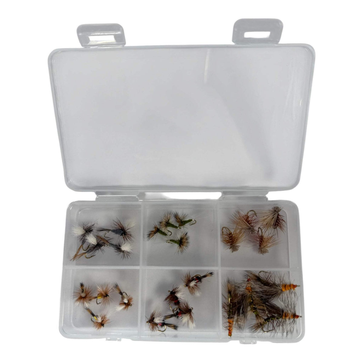 24 Piece Dry Fly Fishing Assortment with Fly Box - Trout & Freshwater