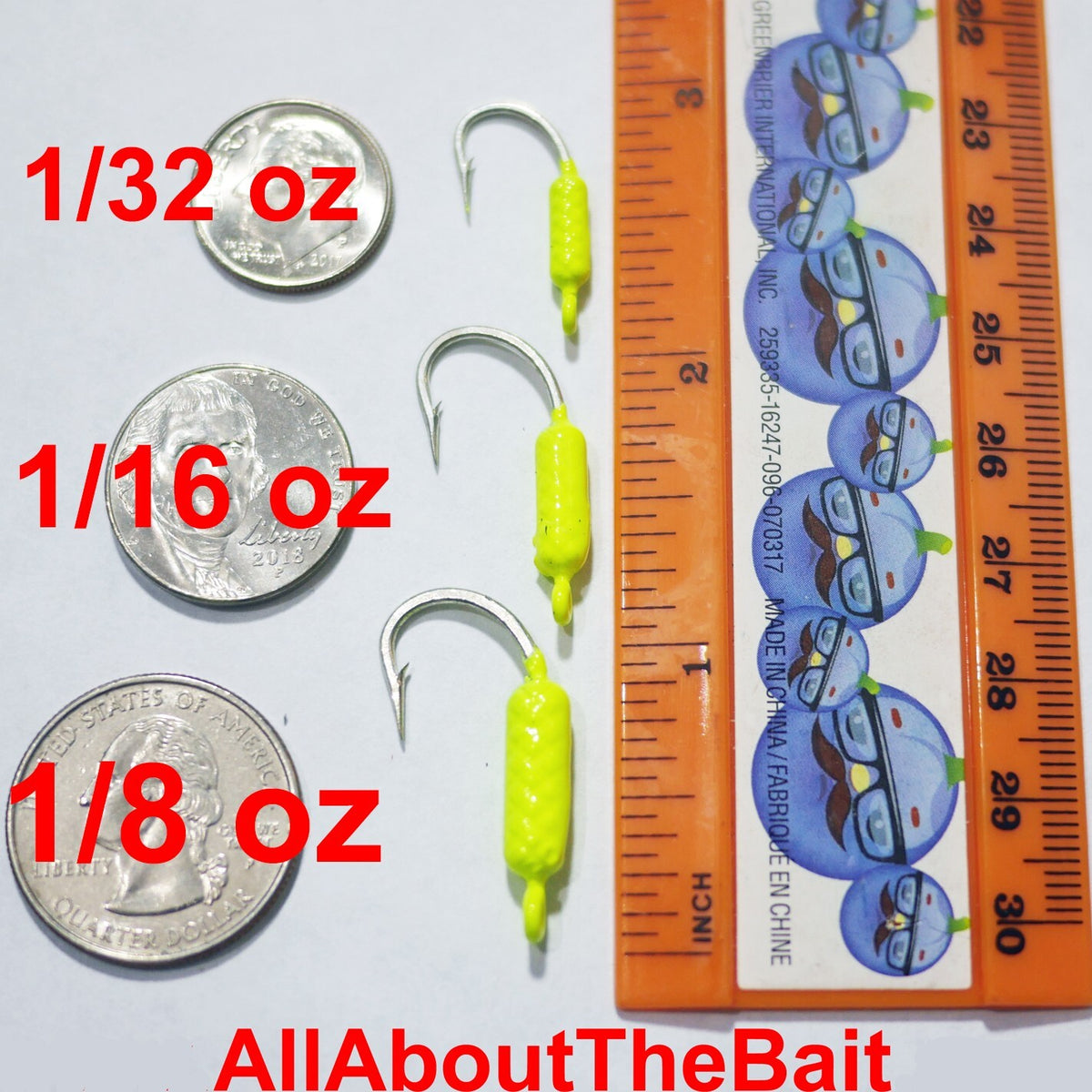 Mixed Color Fishing Jigs Pack - Chartreuse, Heavy Duty Saltwater Hooks