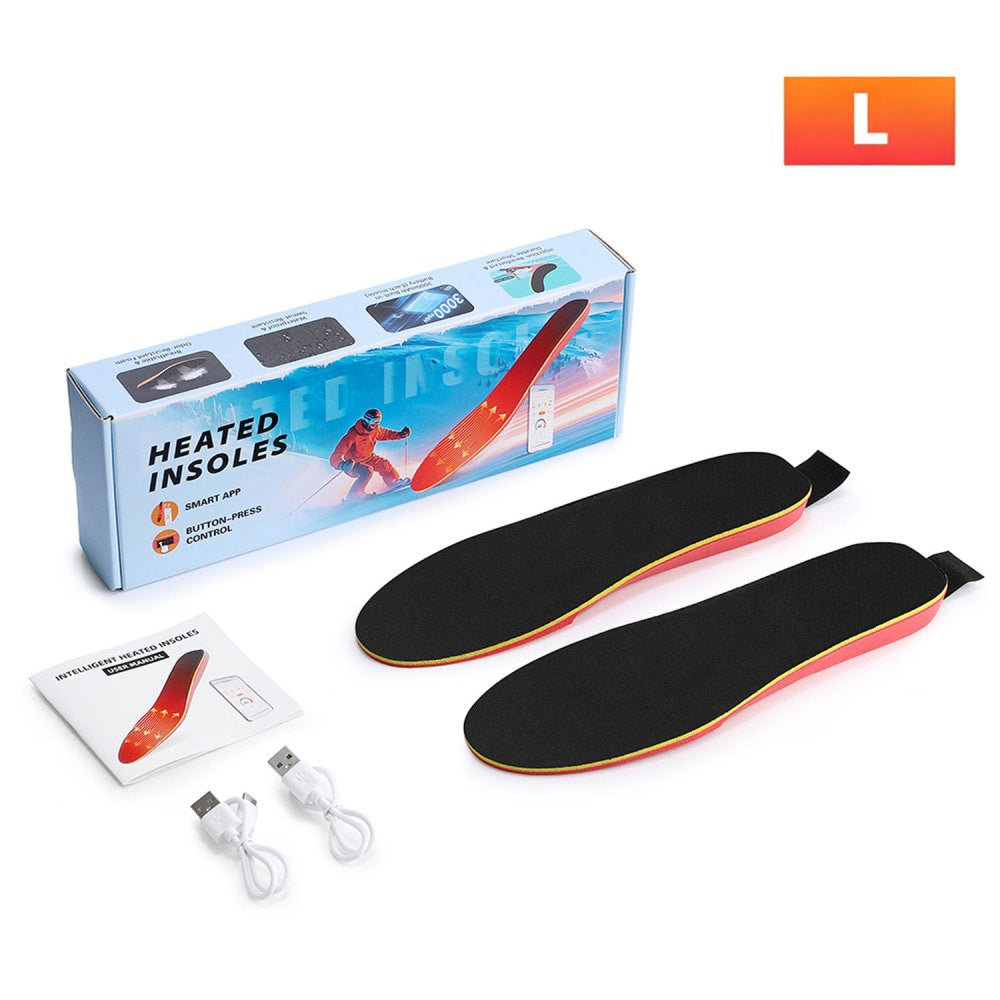 Rechargeable Heated Insoles for Men and Women - App Control Winter Foot Warmers