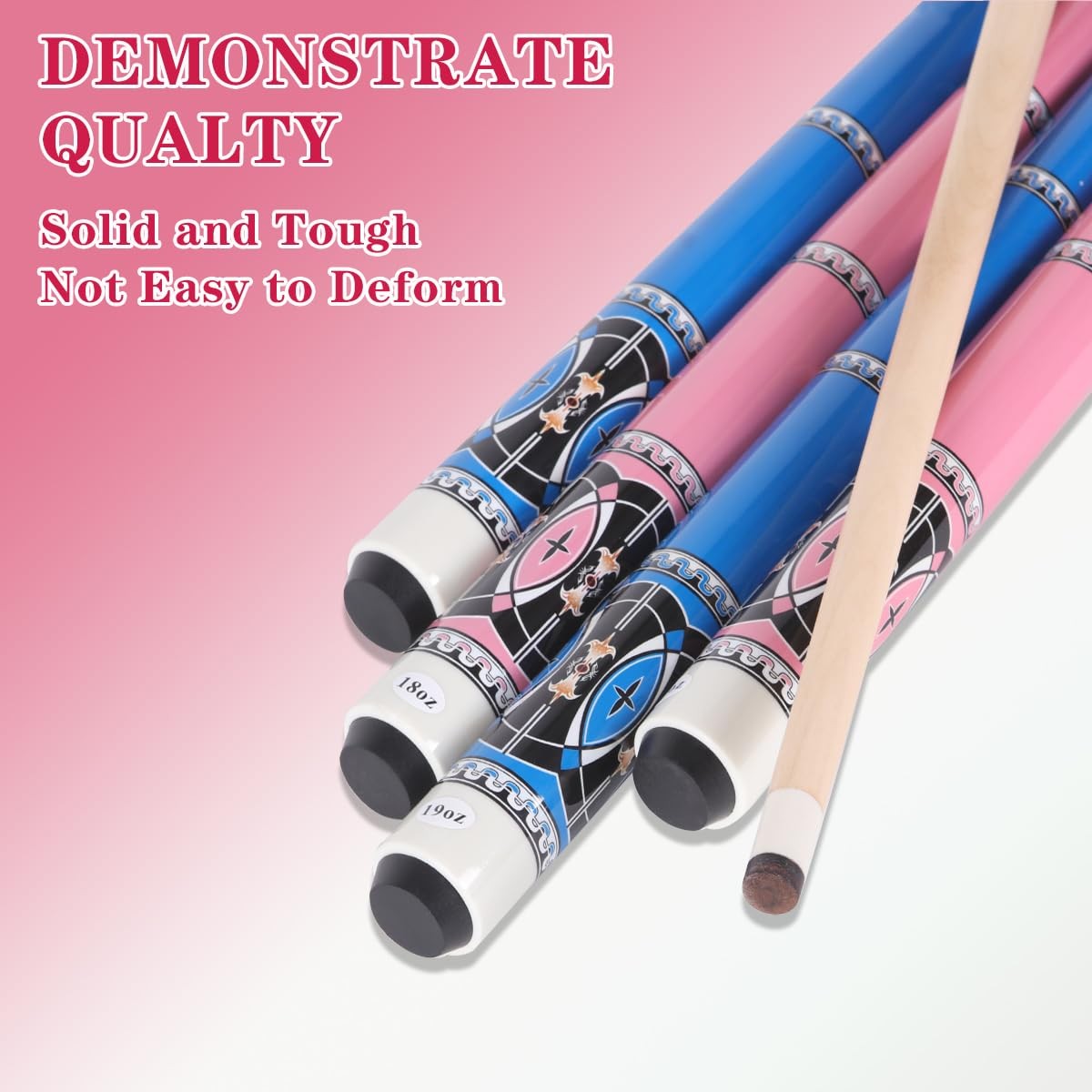 48 Inch Maple Pool Cue for Beginners - Short Junior Size with Leather Tip