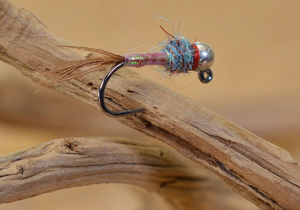 Rainbow Warrior Tungsten Jig Head Flies for Fly Fishing - Assorted Sizes
