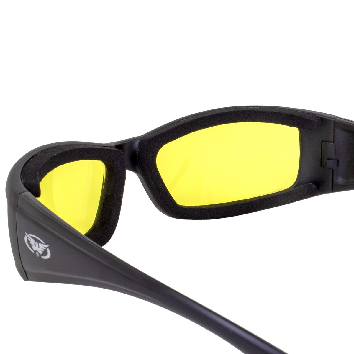 Photochromic Motorcycle Sunglasses with Anti-Fog Padded Frames Yellow & Smoke Lenses