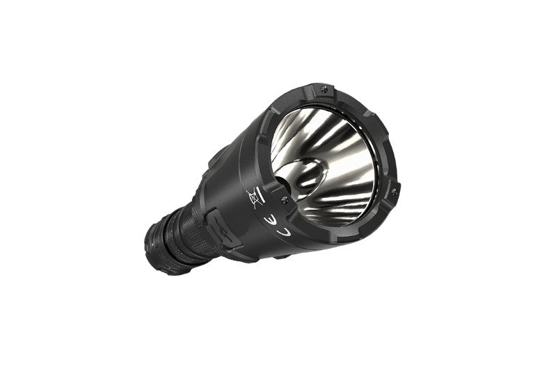 Rechargeable LED Tactical Flashlight with Clip - Black Aluminum, 2100 Lumens