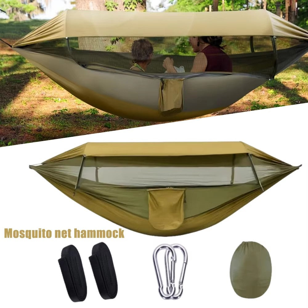 Portable Camping Hammock Tent with Mosquito Net and Sun Canopy for 1-2 Persons