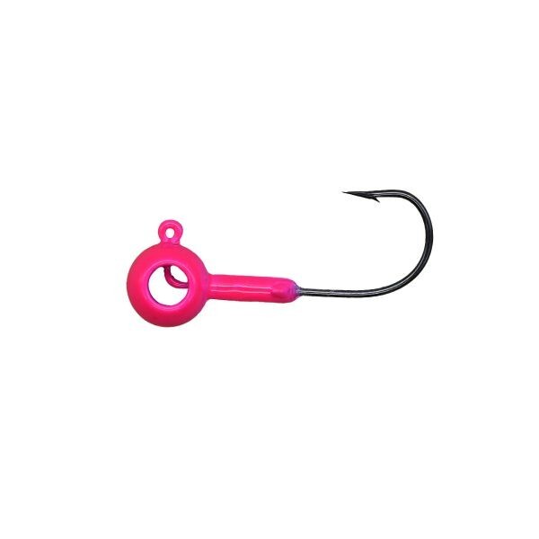 Fishing Jighead with Eyehole Scent Holder 1/8oz Pink 15 Count