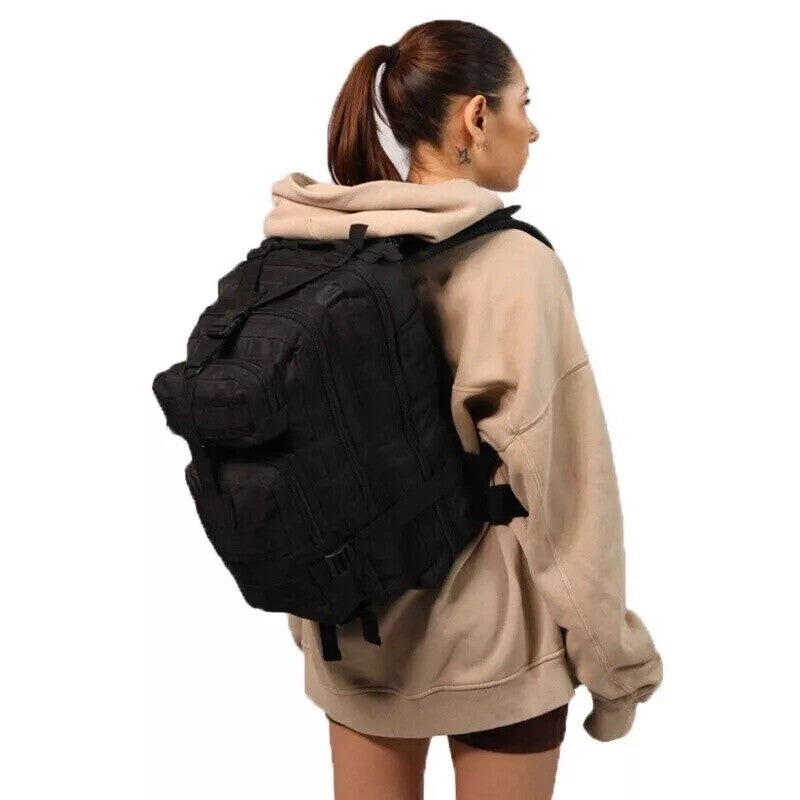 30L Waterproof Tactical Backpack for Camping Hiking Travel Black