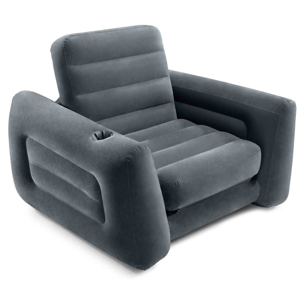 Intex Inflatable Pull-Out Sofa Chair and Twin Air Mattress 2 Pack