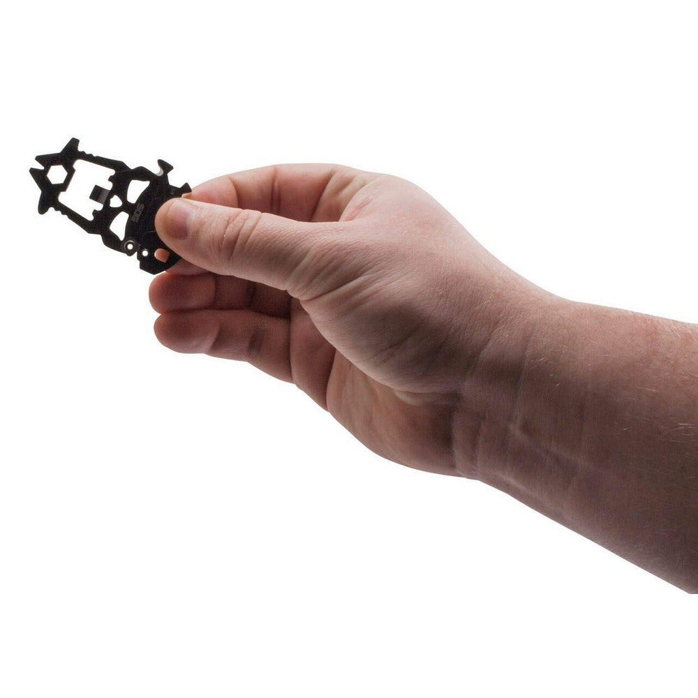 Everyday Carry Keychain Tool with 12 Functions - Black