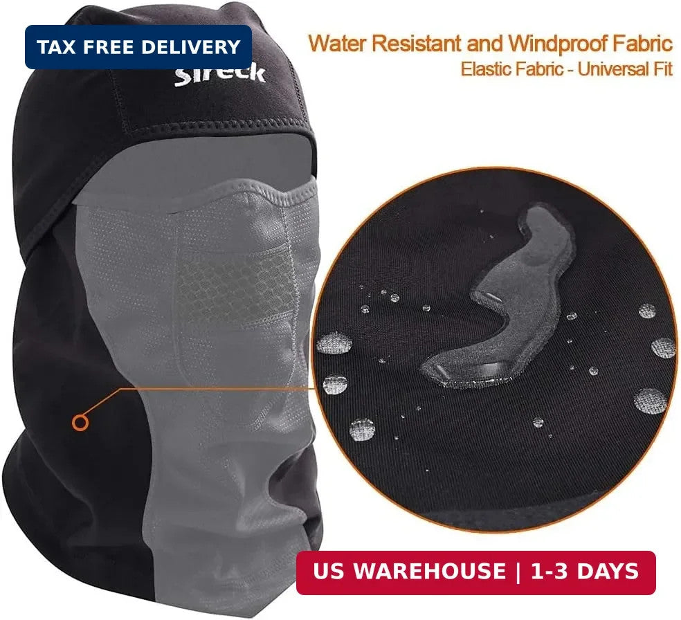 Water Resistant Fleece Ski Mask Balaclava for Cold Weather Outdoor Sports